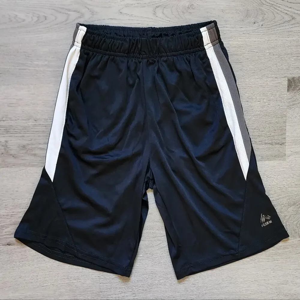 RBX Boy's Athletic Activewear Casual Everyday Pull On Black Shorts Small S 8